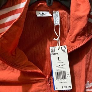 NWT Never worn ADIDAS Lock Up Track Jacket in Coral